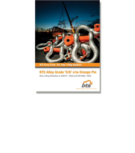 BTS Grade S Orange Pin Lifting Shackles Brochure