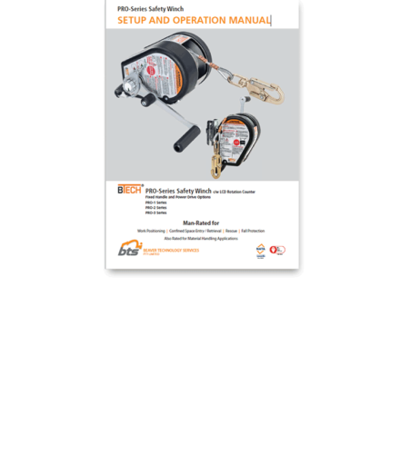 BTECH PRO Series Safety Winch Manual